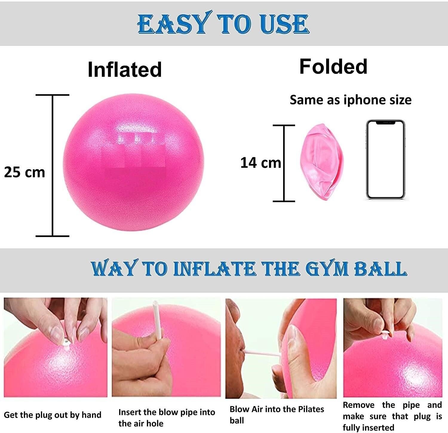 Mini Home Swiss Yoga Fitness Physiotherapy Physio Massage Exercise Gym Ball - Image 3