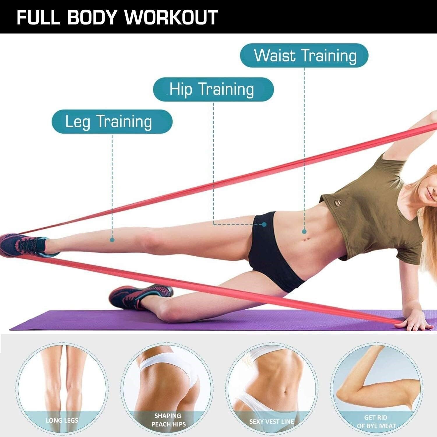 Yoga Resistance Bands (Pack of 3) - Image 5