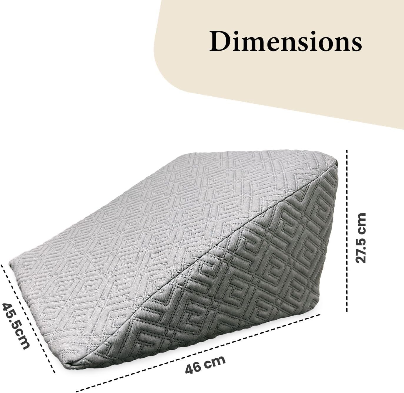 Orthopedic Memory Foam Wedge Pillow for Sleeping, Reading & Back Support - Image 3