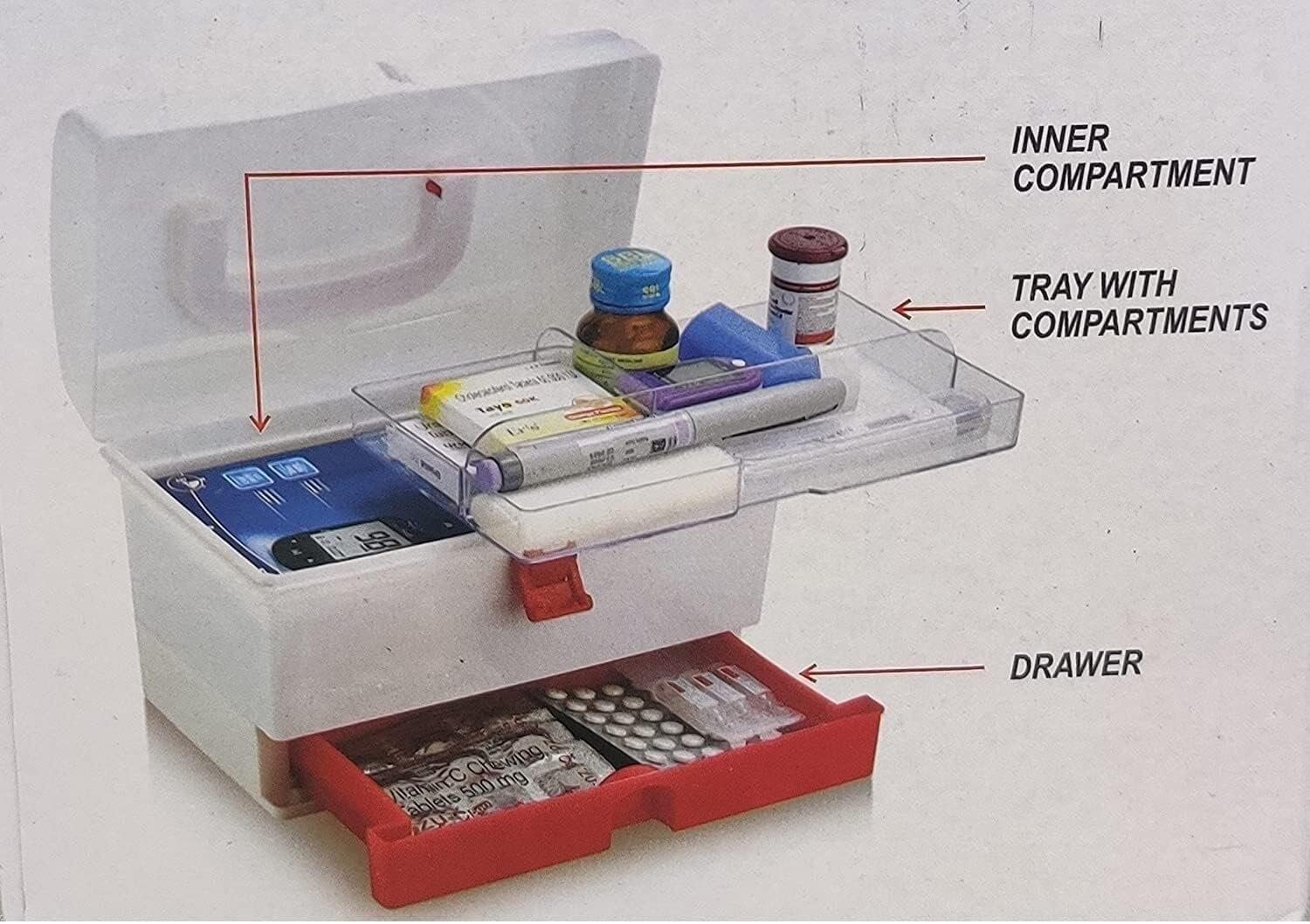 Plastic Medicine First Aid Kit Storage Box - Image 5