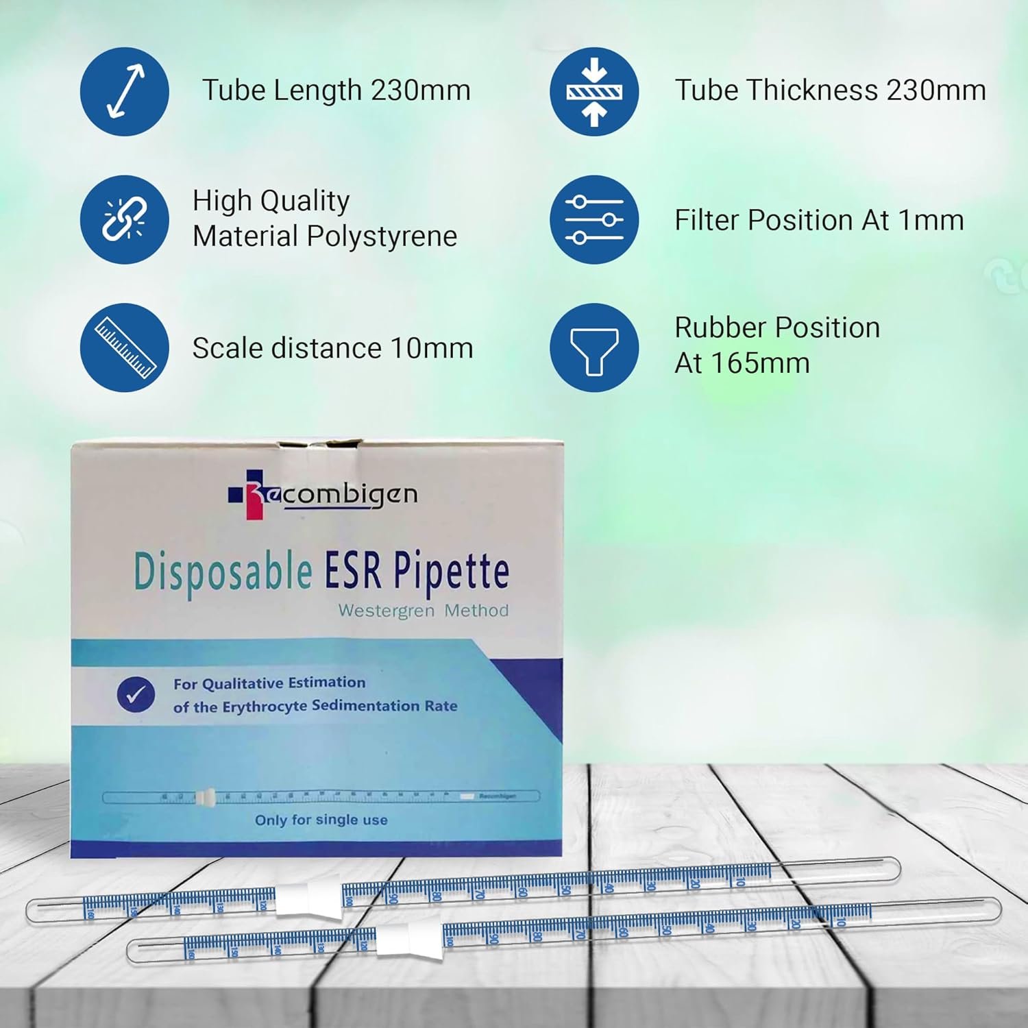 Disposable ESR Pipettes Pack of 10 for Lab Testing - Image 4
