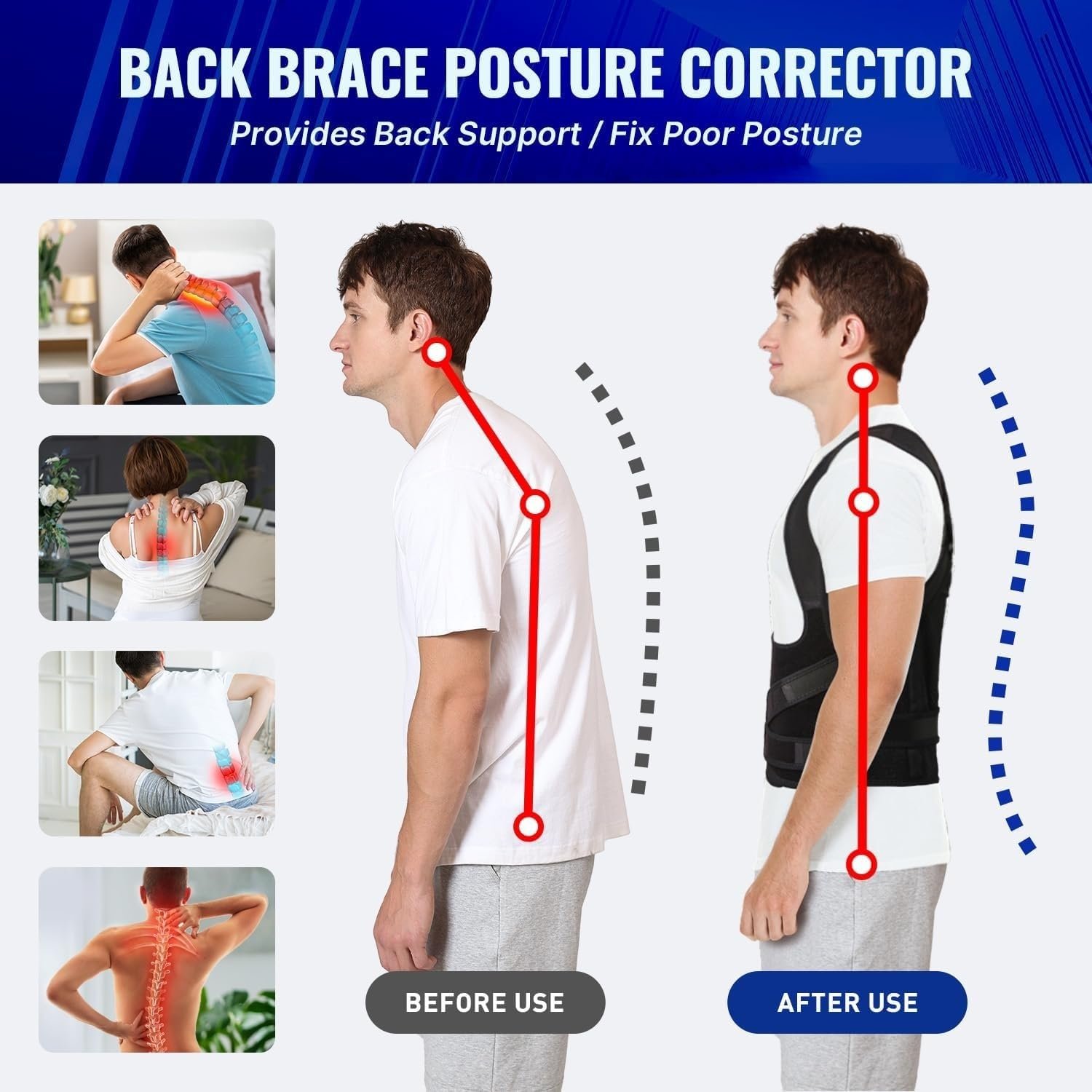 Posture Corrector Belt for Back Support & Pain Relief - Image 3
