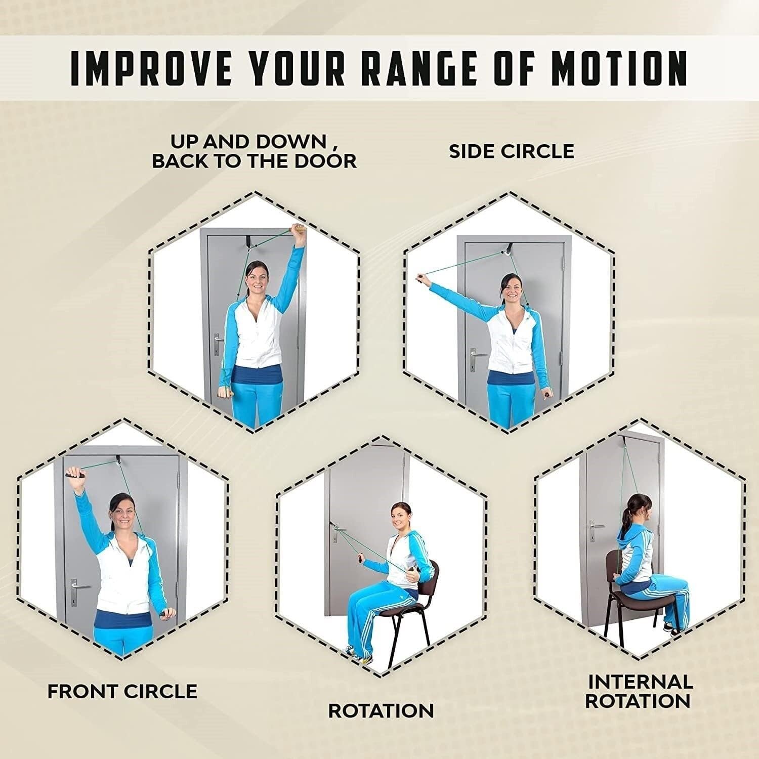 Pulley Shoulder Exercise, Over Door Exercise Equipment - Image 5