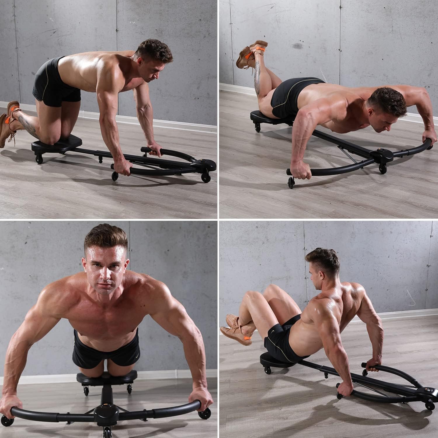Abdominal Trainer Machine, Multifunctional Ab Workout Equipment for Home Gym, Black - Image 4