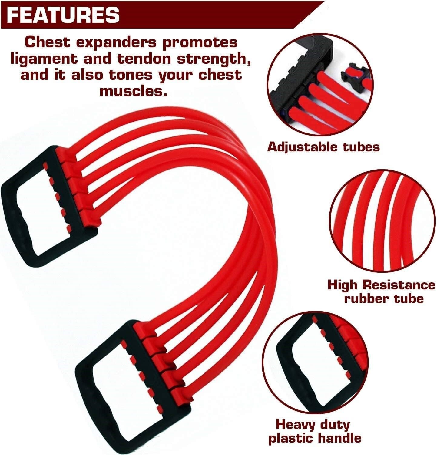 Rubber Chest Expander Exerciser & Chest Pull Expander - Image 5