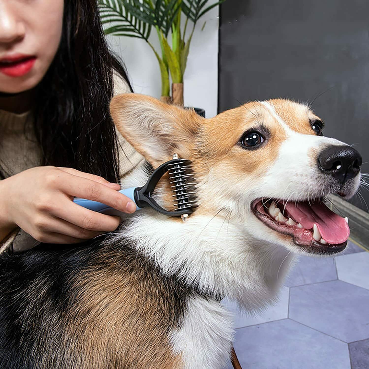 pet grooming dematting tool brush for dogs, cats and rabbits | Effectively - Image 5