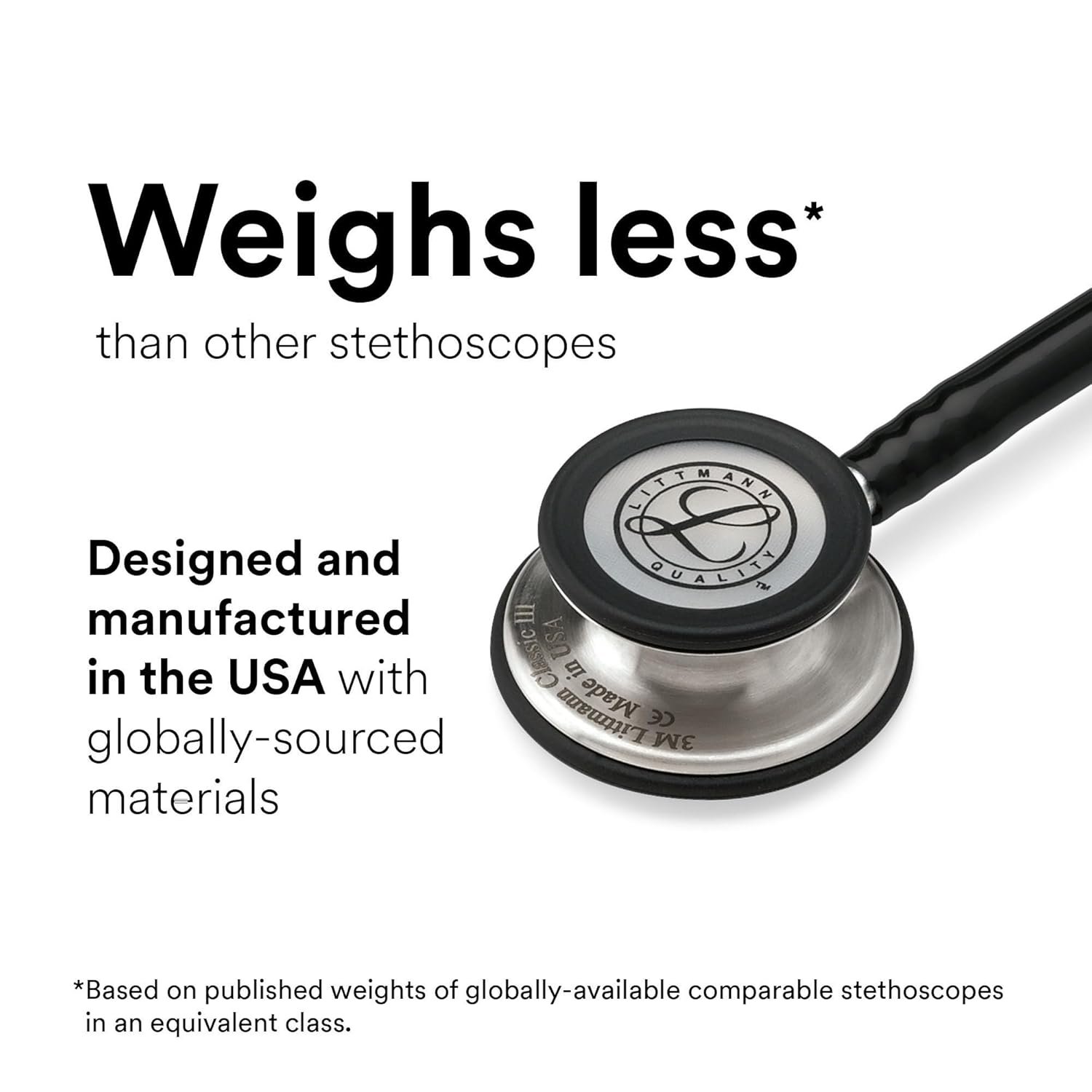 3M Littmann Classic III Stethoscope Black 27 Inch - Image 7