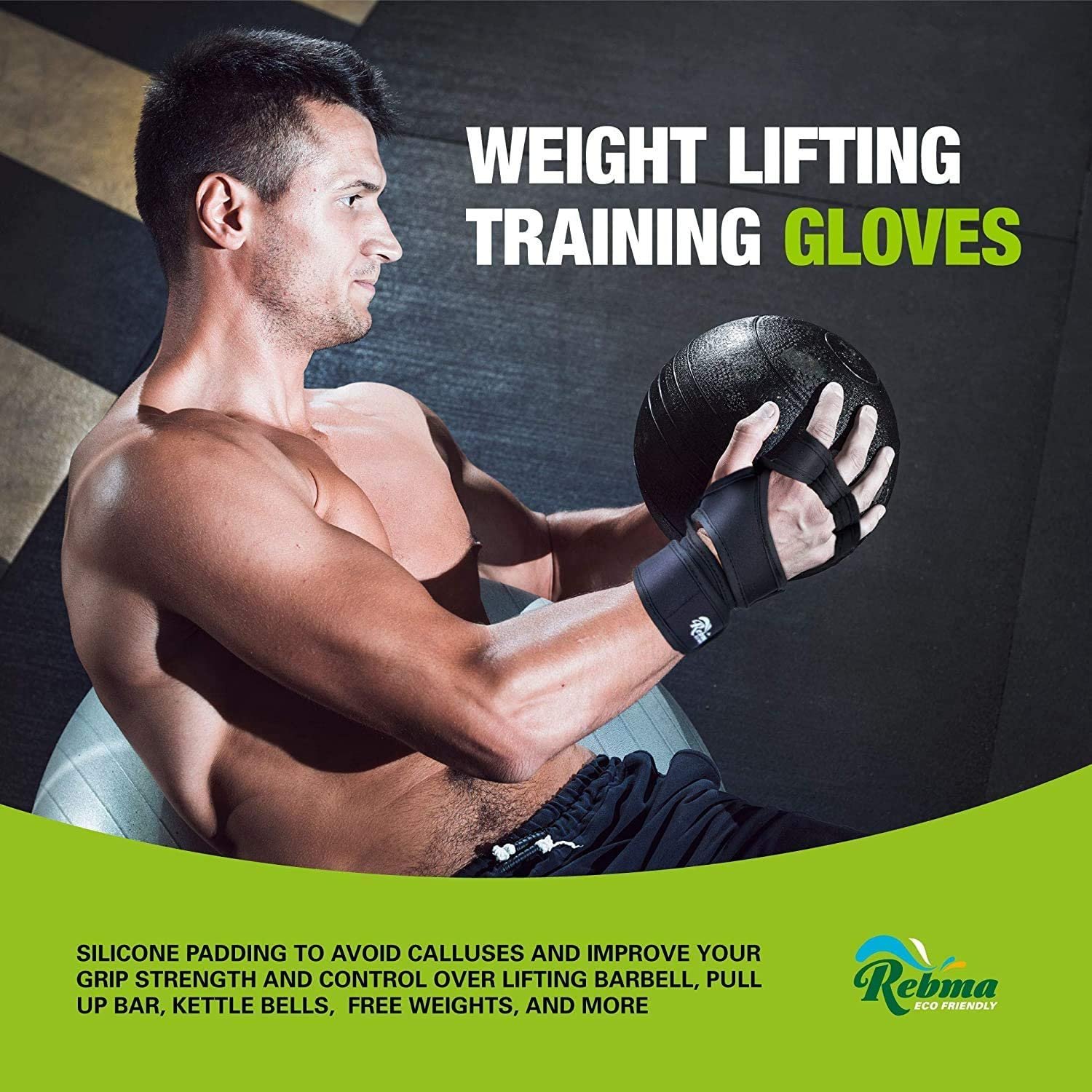 Workout Gloves with Wrist Support Gym Grip Anti Slip - Image 8