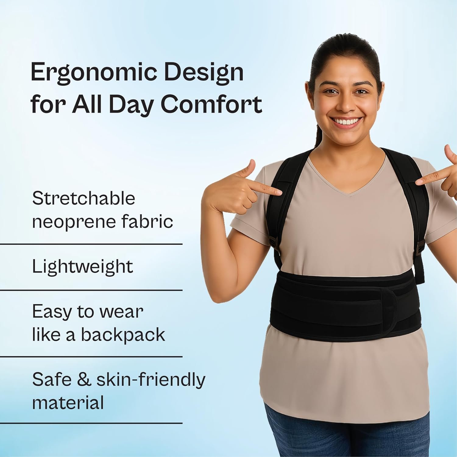 Posture Corrector with Dual Metallic Plates Spine Support - Image 7