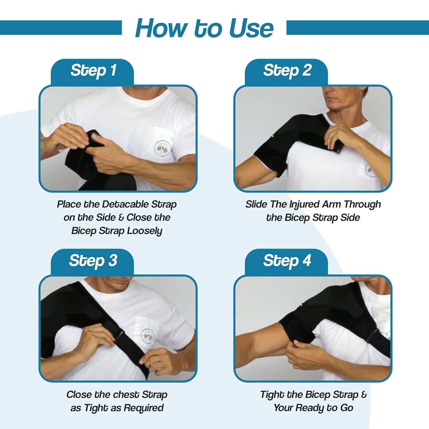 Shoulder Support Belt for Men and Women | Shoulder Pain Relief Products | Adjustable Shoulder Belt for Men | Comfortable Shoulder Support for Women - Image 5