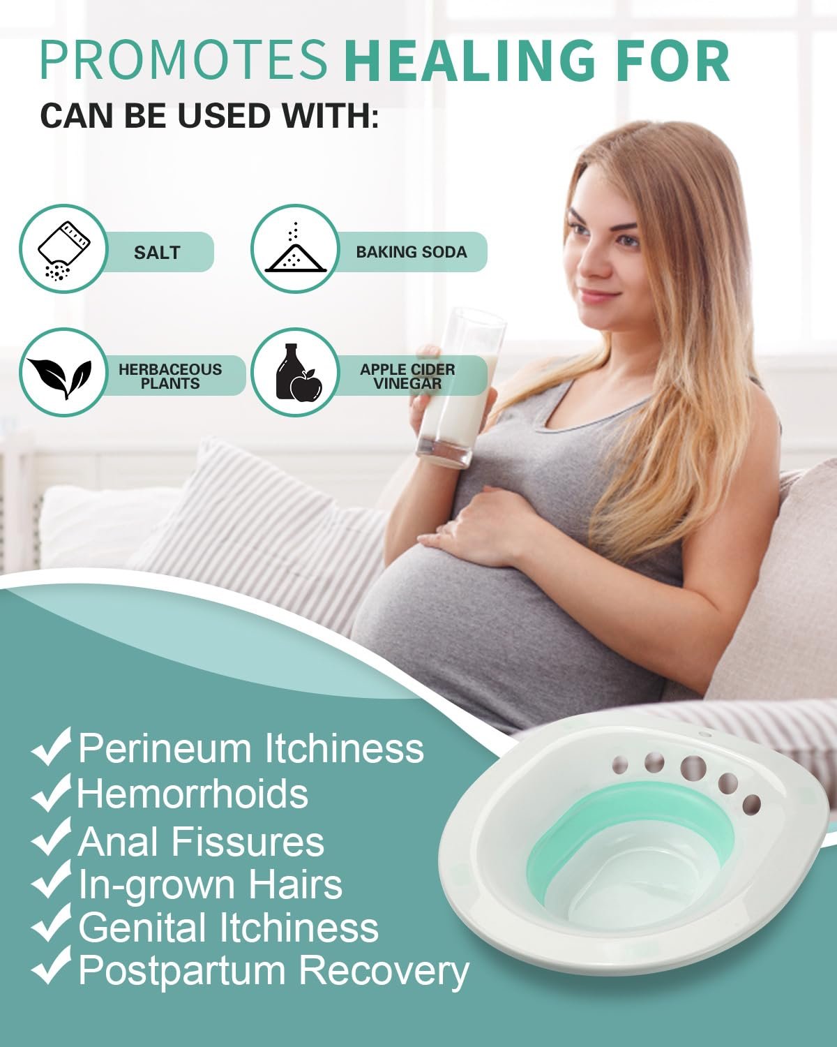 Sitz Bath Tub with Air Pump for Postpartum & Hemorrhoid Relief - Image 6