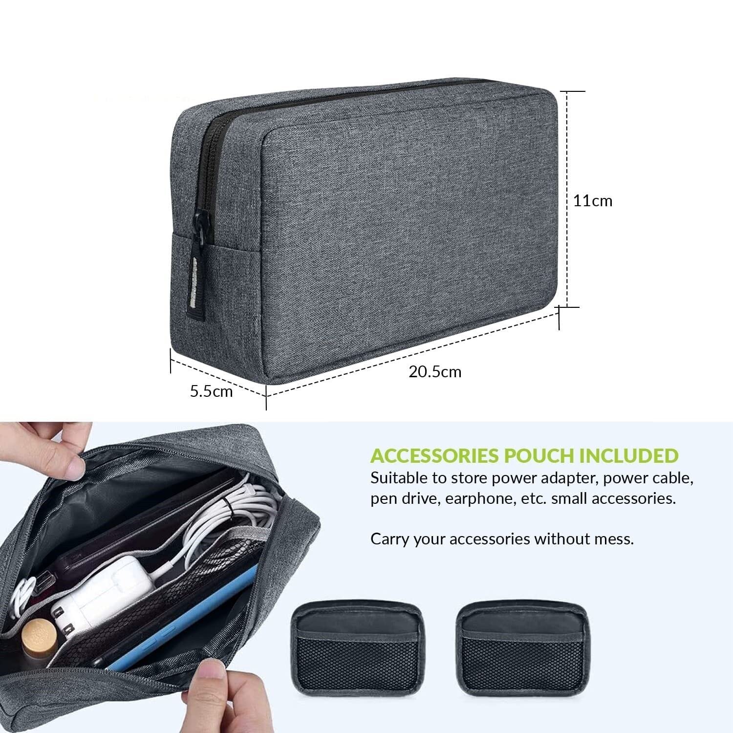 Laptop Bag Sleeve Case Cover for 15.6 Inch Laptop MacBook, Protective, Nylon - Image 8