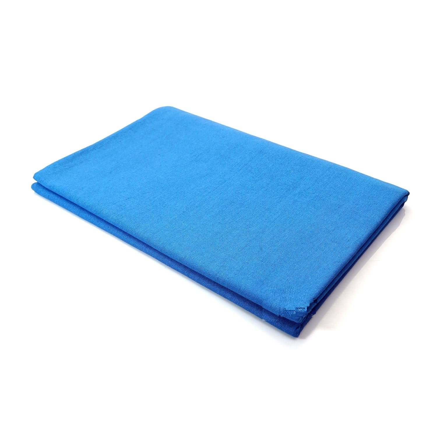 Reusable Cotton Plain Drape Sheet (Colour - Blue) - Image 4