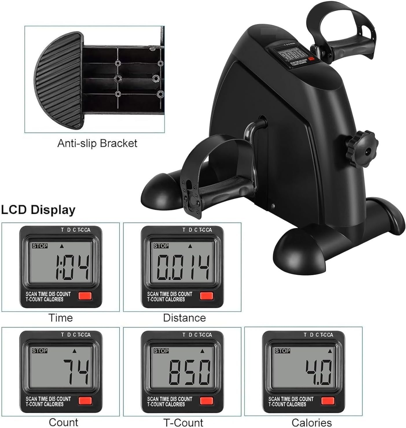 Mini Exercise Bike with LCD Display - Image 2