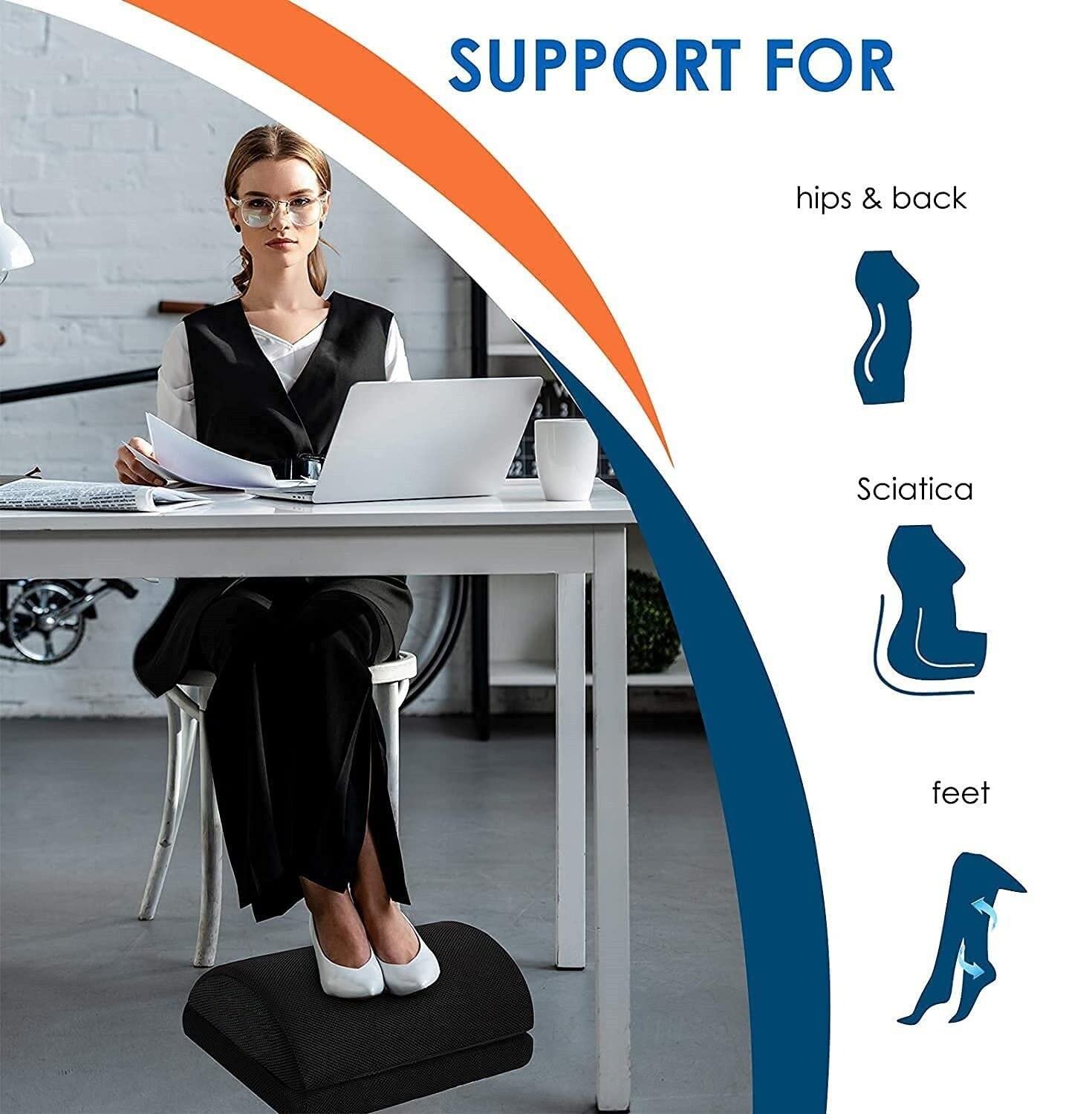 Orthopedic Foot Rest for Desk with 2 Option –Footrest for Under Desk - Image 4