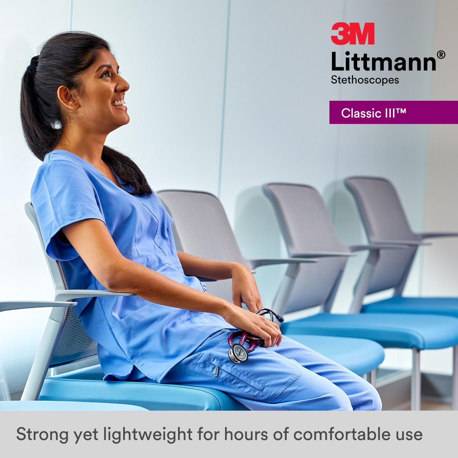 3M Littmann Classic III Stethoscope Black 27 Inch - Image 12