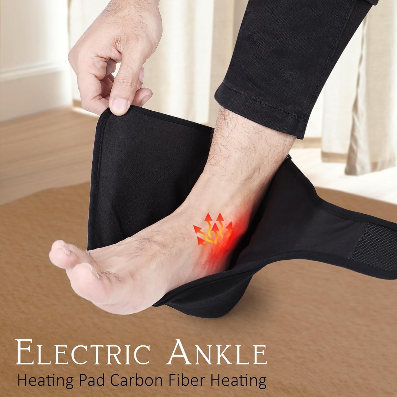 Ankle Heating Pad for Pain Relief |12V Safe Power Technology | 3 Levels Heat | Integrated Overheat Protection Thermostat | Universal fit Left or Right Ankle - Image 2
