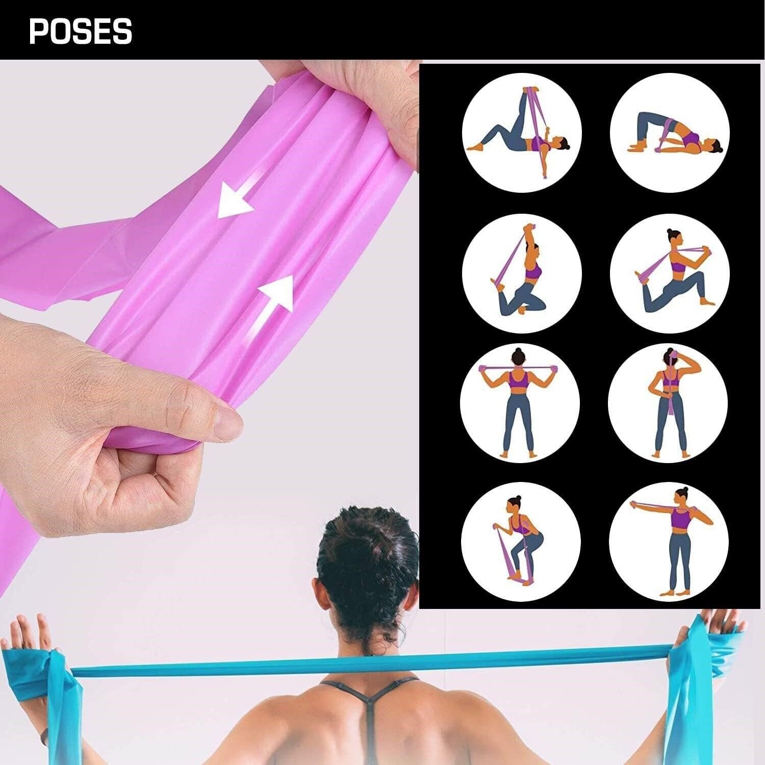 Yoga Resistance Bands (Pack of 3) - Image 6