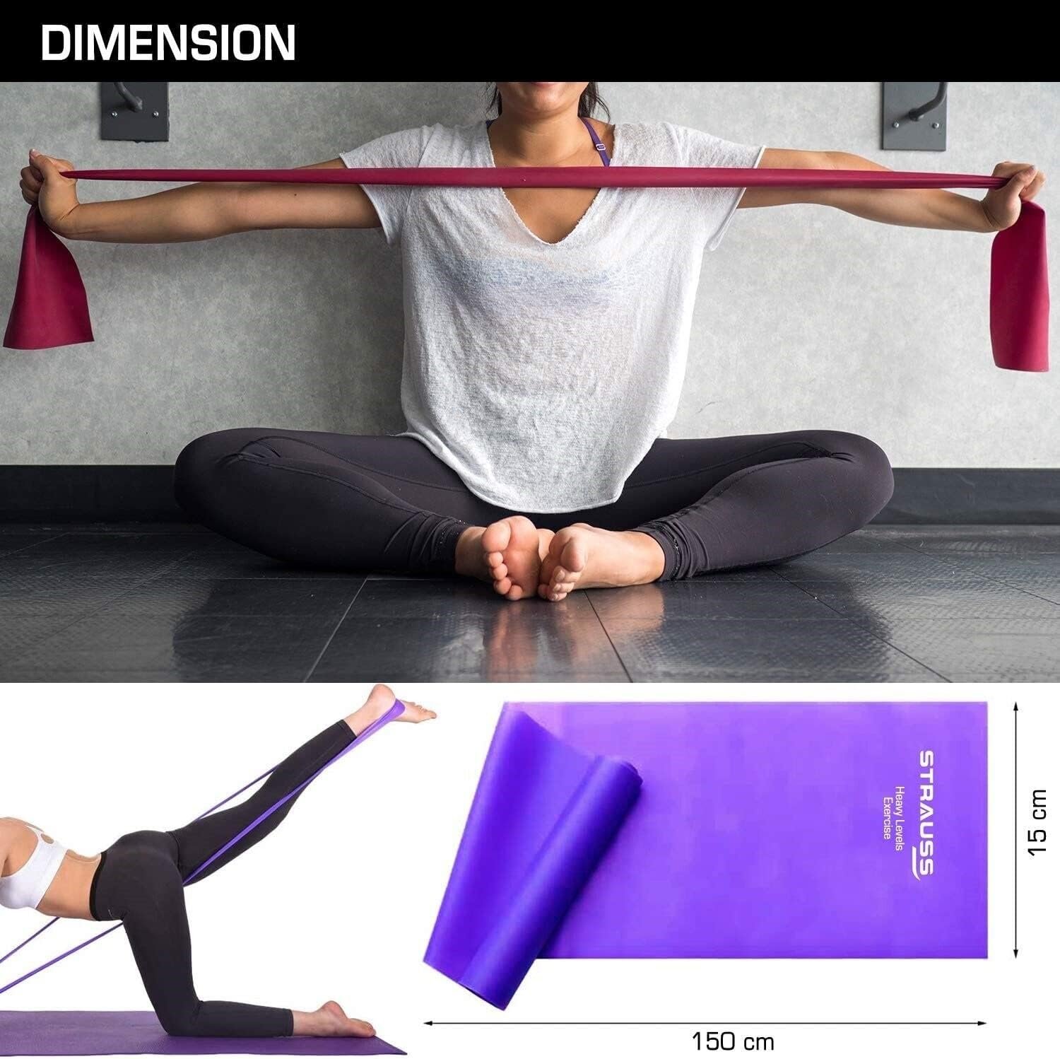 Yoga Resistance Bands (Pack of 3) - Image 8