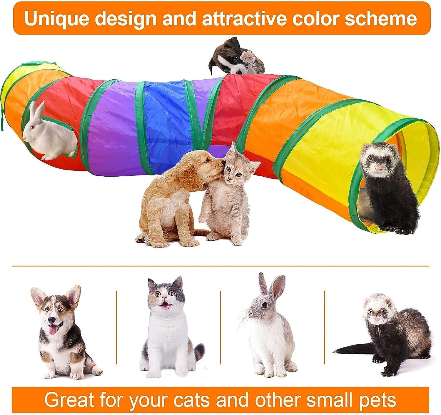 Cat Tunnel Toy for Indoor & Outdoor Play(2 Way) - Image 4