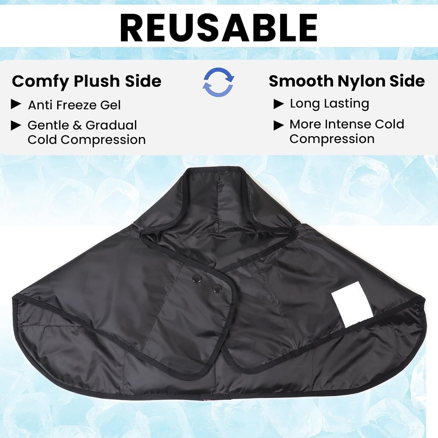 Neck & Shoulder Cold Pack Wrap for Pain Relief, Reusable - Image 2