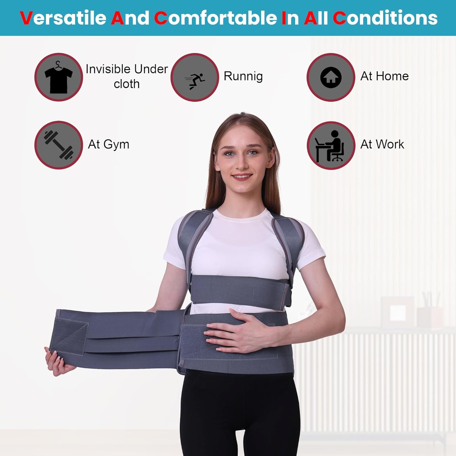 Posture Corrector Belt Back & Shoulder Support Unisex - Image 6