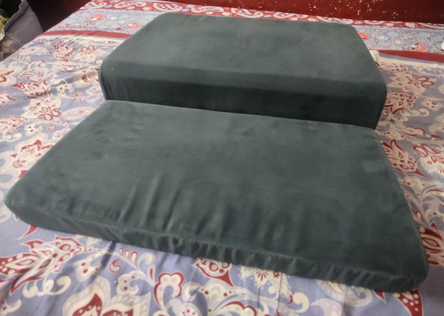 Meditation Cushion - Foldable Portable Large Size Meditation Yoga Block, Light Weight, Easy to Carry with Premium Removable & Washable Velvet Cover (Dark Grey) - Image 7