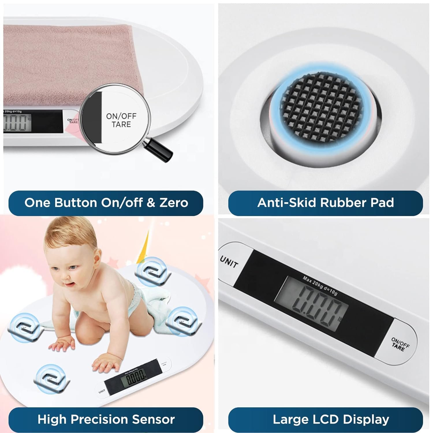 Digital Baby Weighing Scale for Infant Toddler with Weight Upto 20kg - Image 3