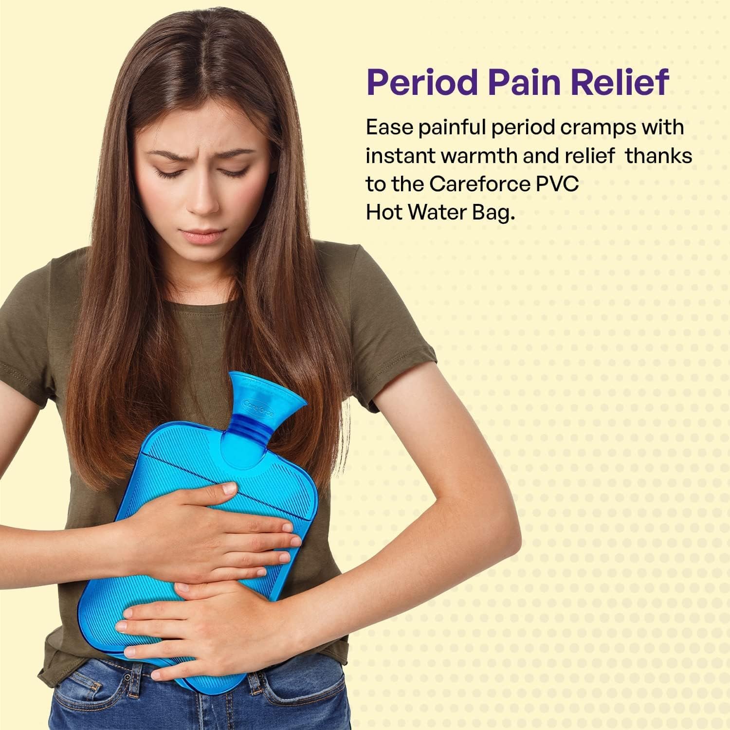 Hot Water Bag for Full Body Pain Relief Hot Bags for Pain Relief in Sports Injury Rubber Hot Bag for Body Massage for Men & Women Bottle Water Bag for Pain Relief in Period, Cramps- Blue - Image 5