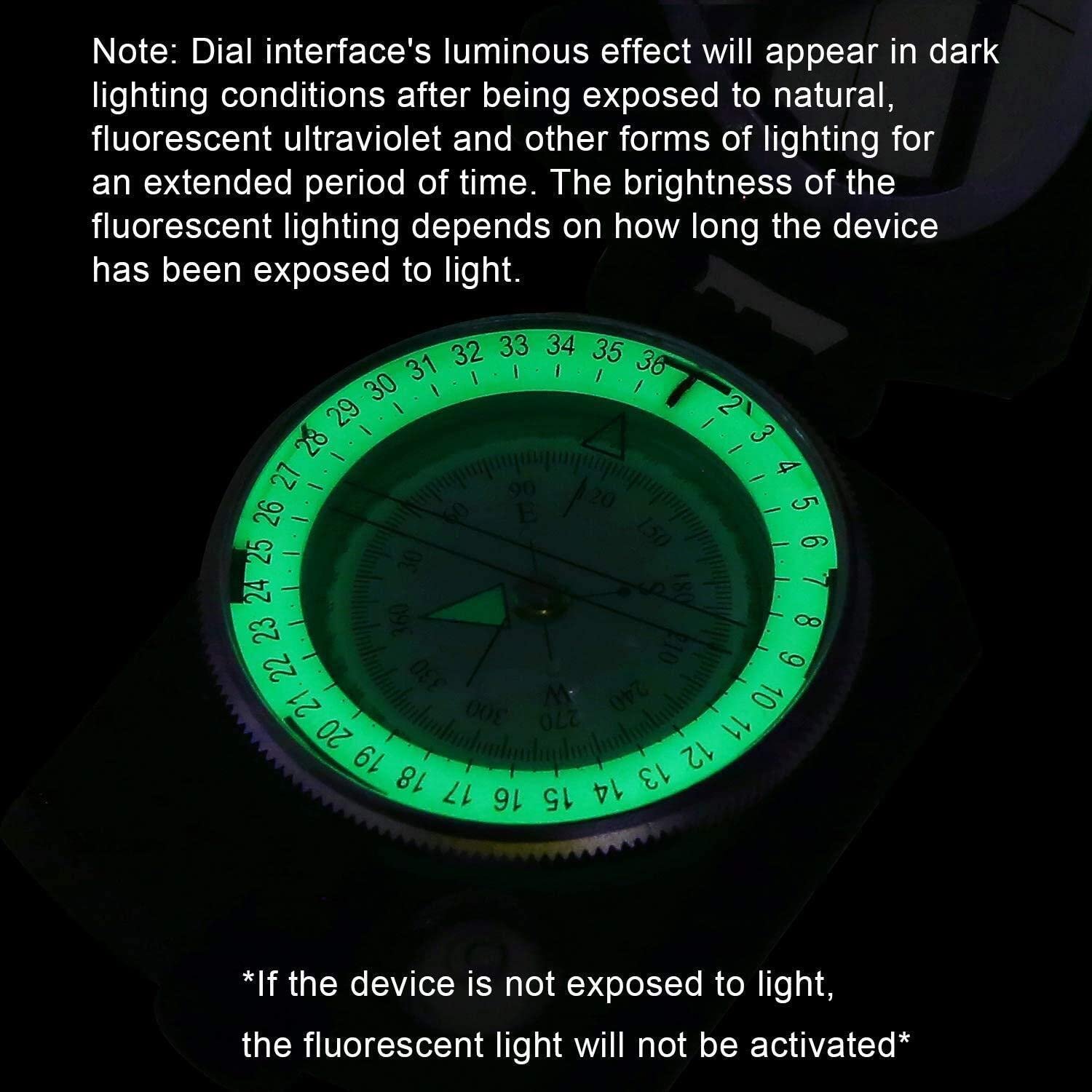 Compass, High Accuracy Waterproof Military Compass with Carrying Bag, Waterproof - Image 4