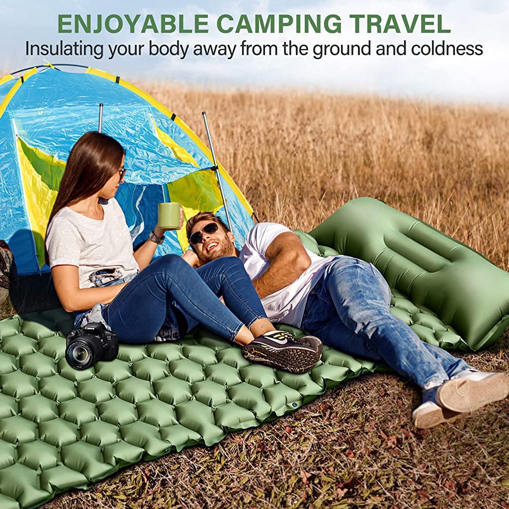 air mattress with built-in foot pump portable camping bed - Image 7