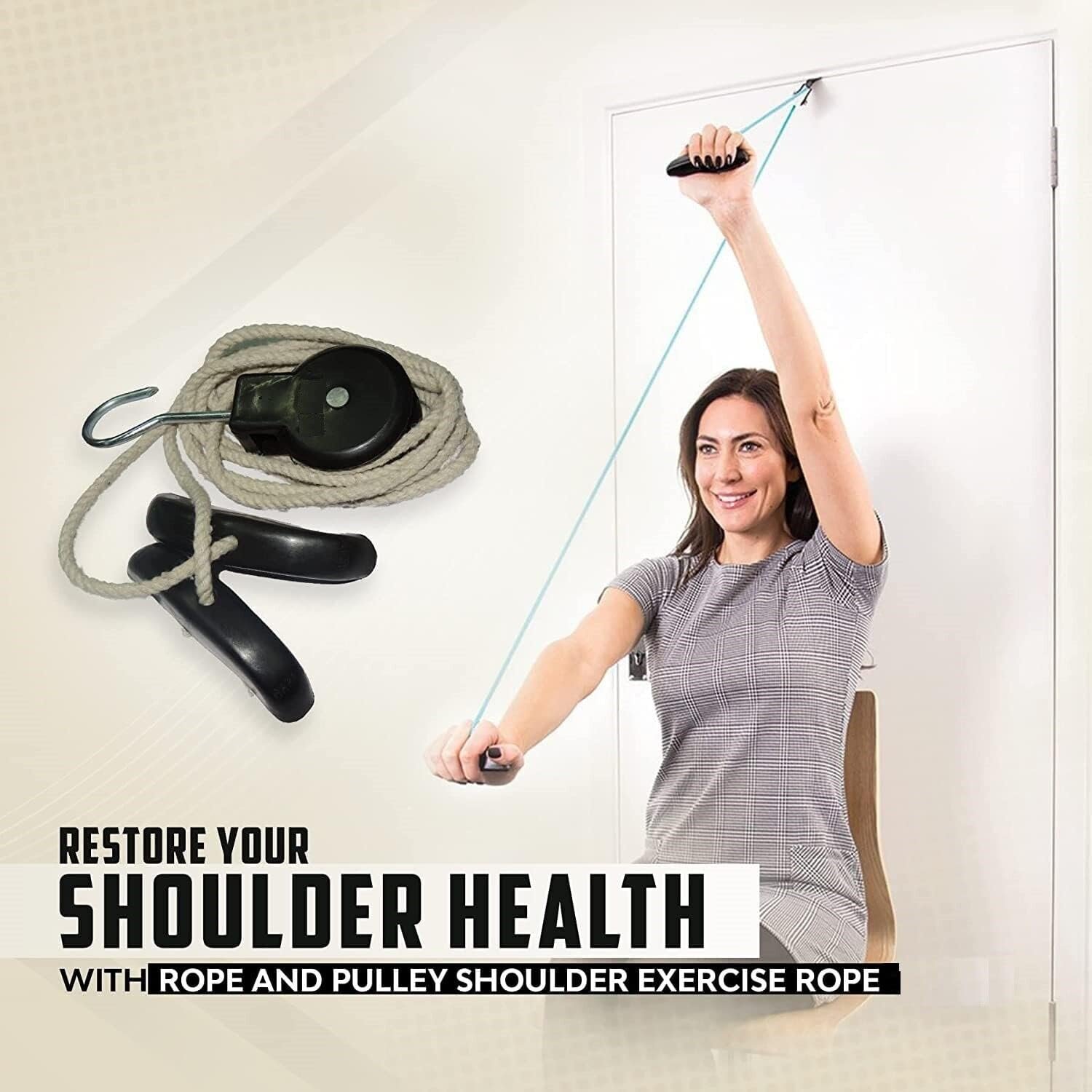 Pulley Shoulder Exercise, Over Door Exercise Equipment - Image 3