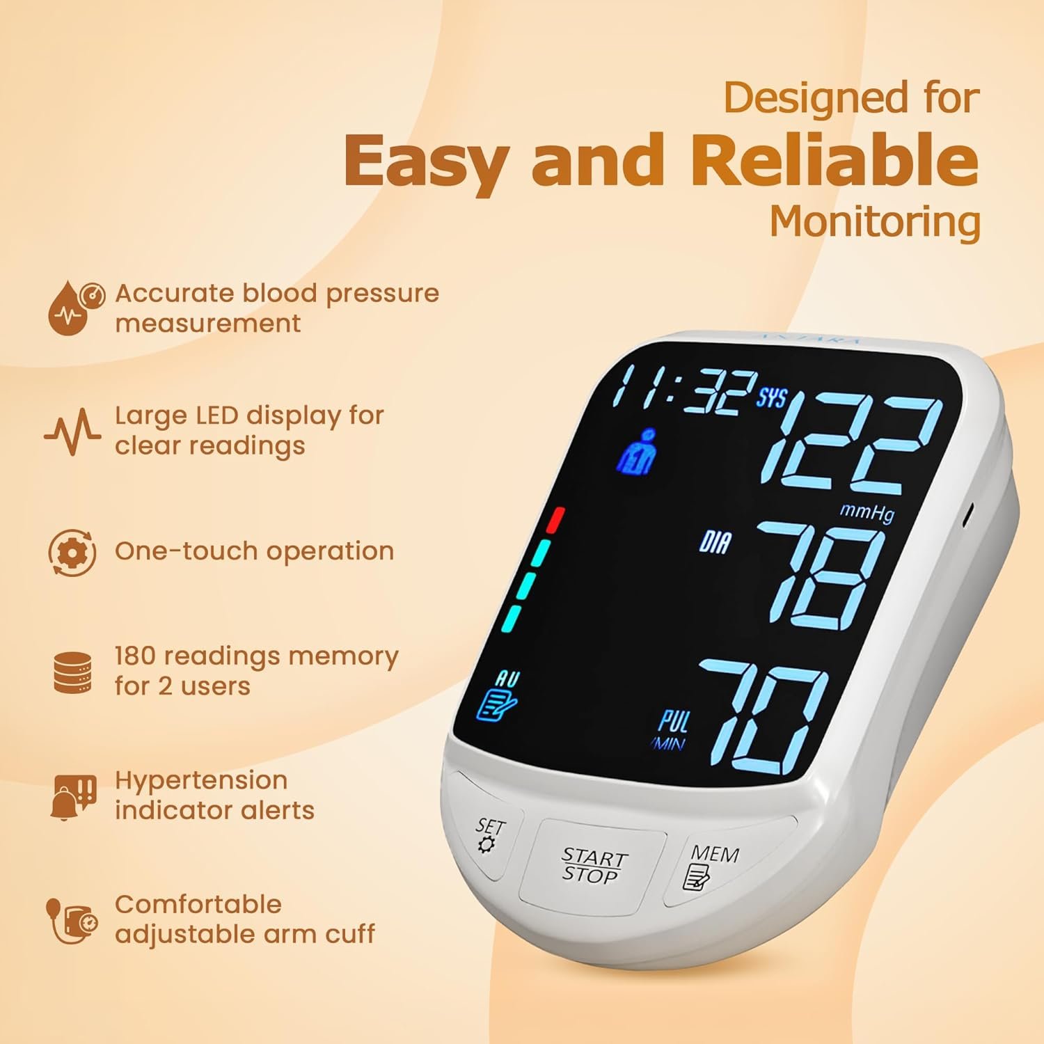 Digital Blood Pressure Monitor with LED Screen - Image 4