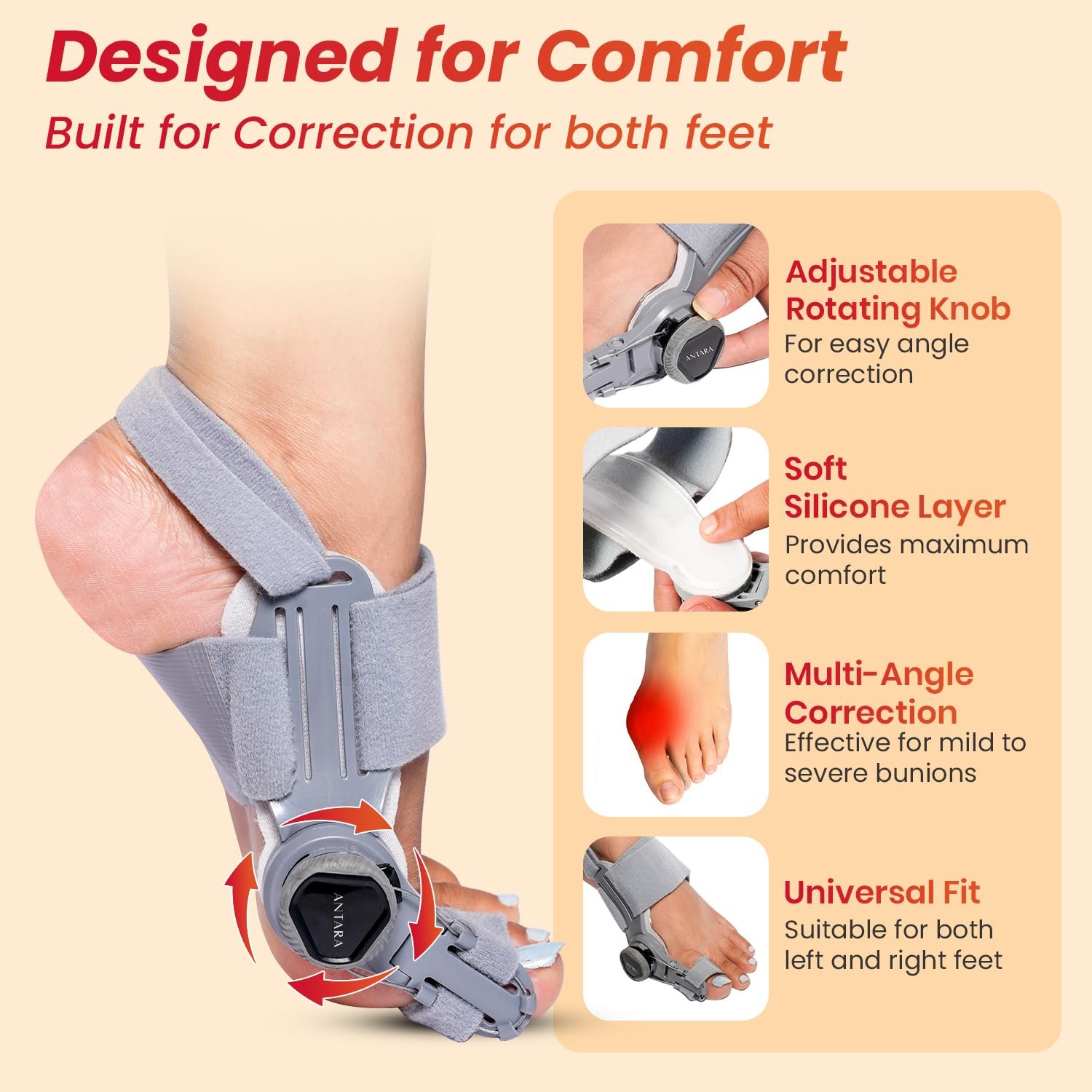 Bunion Corrector with Adjustable Splint & Rotating Knob - Image 3