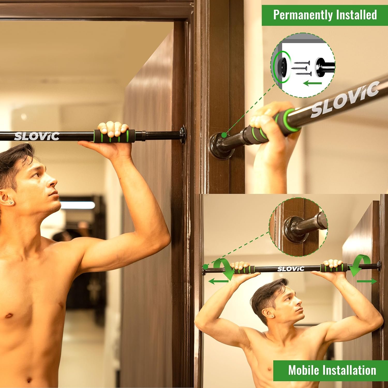 Pull Up Bar for Home Kids No Screw 100kg Adjustable - Image 4