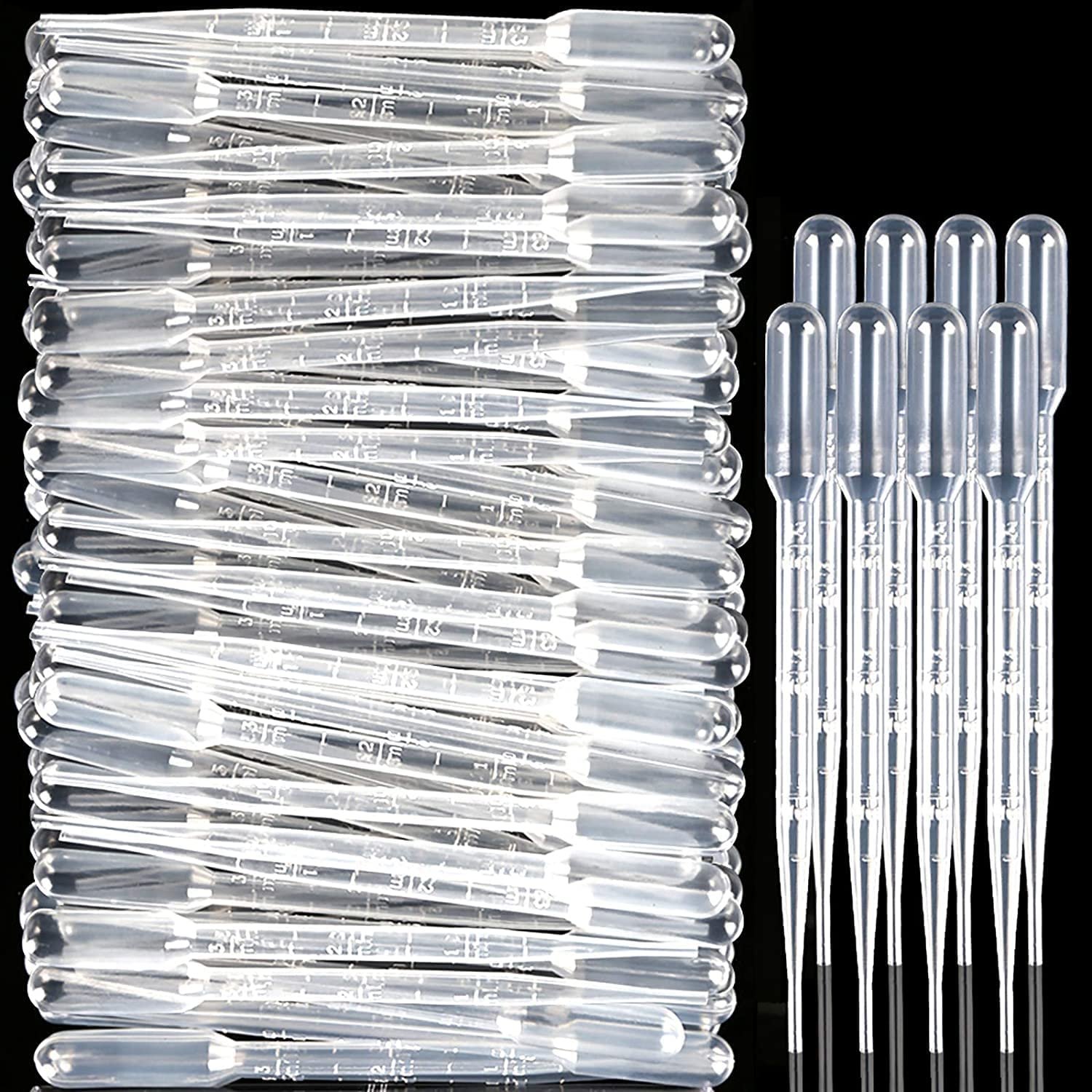 3ml Pasteur Pipette Lab Droppers, Pack of 100 Disposable - Image 3