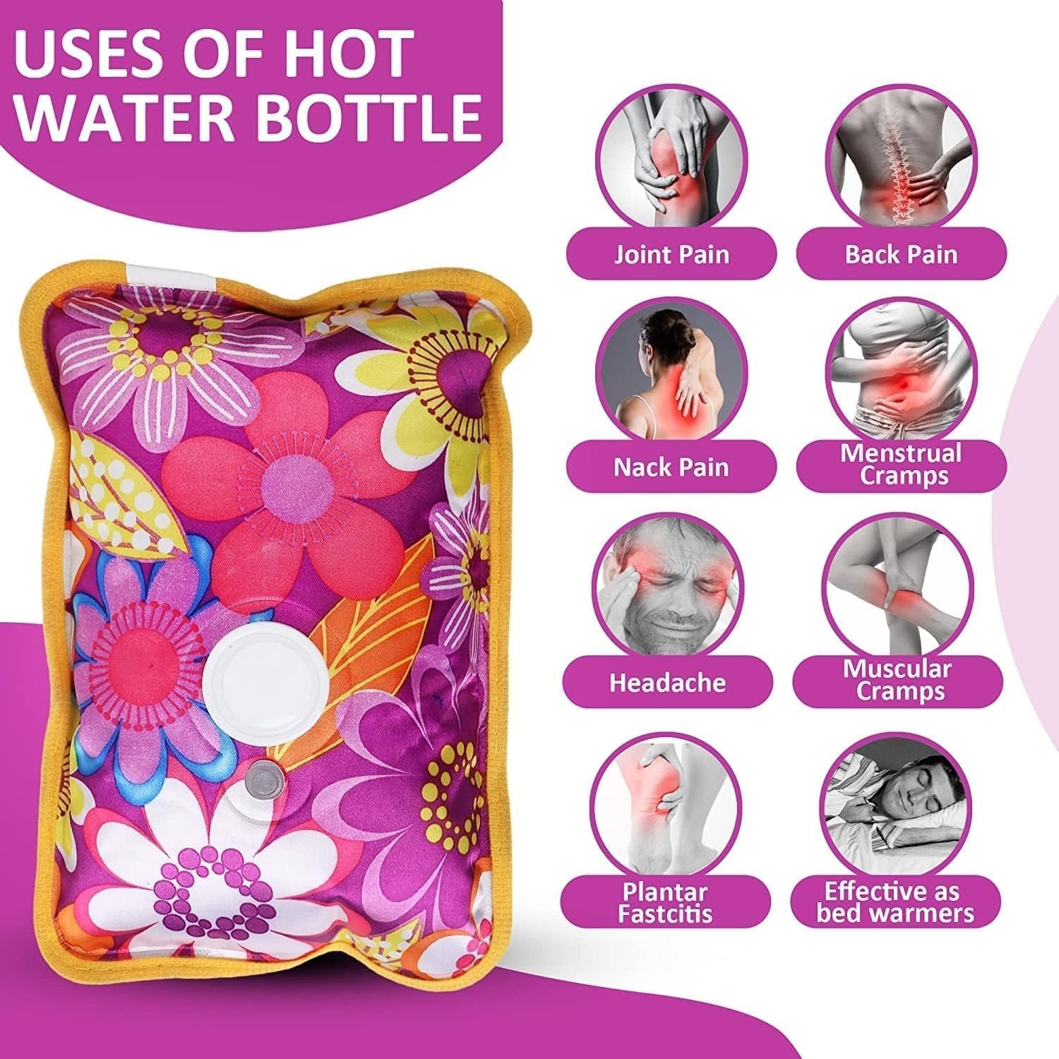 Heating Bag with Gel hot Water Bag hot Bags for Pain Relief hot Water Bag Electric hot Pack Heat pad Electric for Pain Relief Electric Heating pad for Back Pain (Multicolour) - Image 3