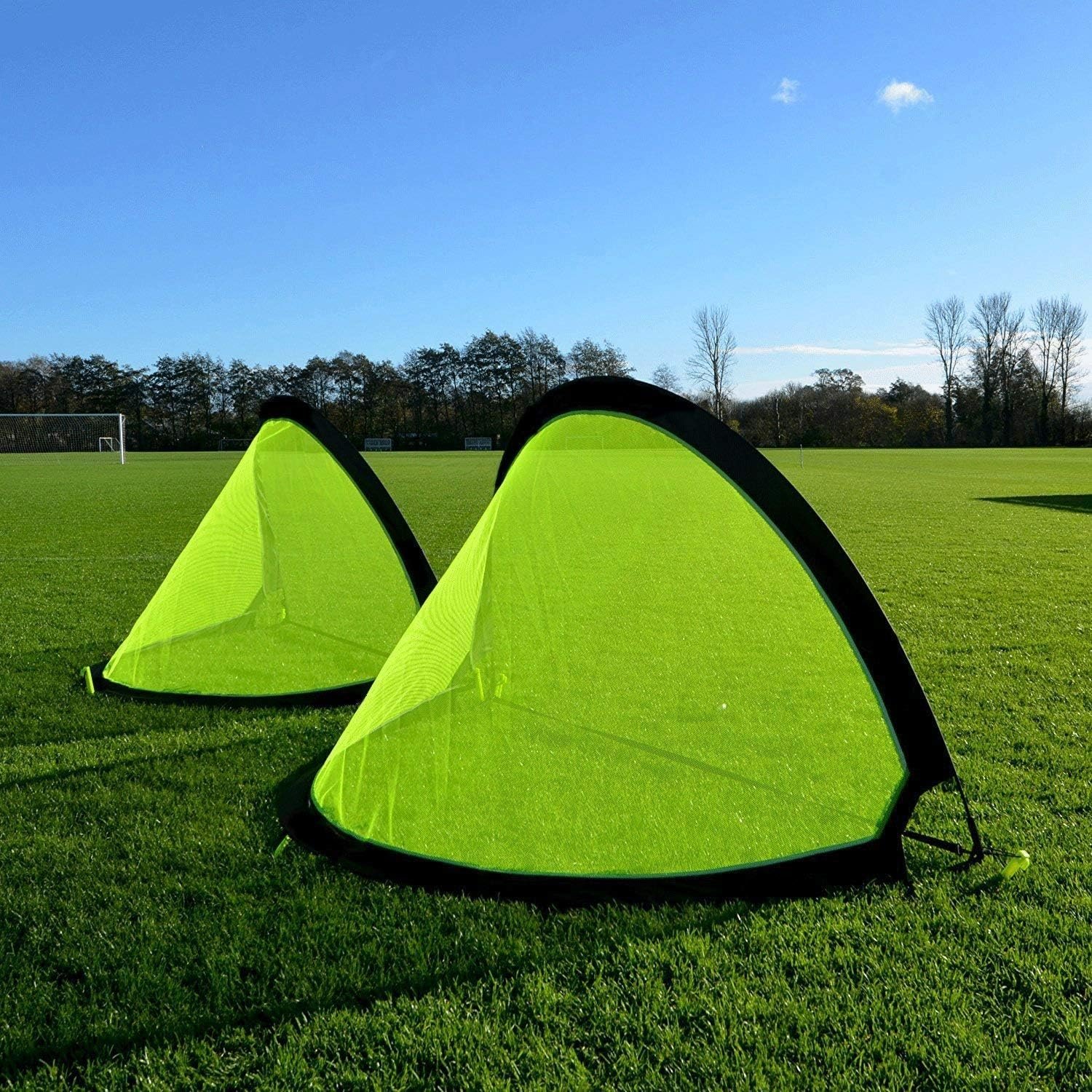 Sports Pop Up Goal Post 2 Portable Soccer Goals with Carry Bag - Image 2