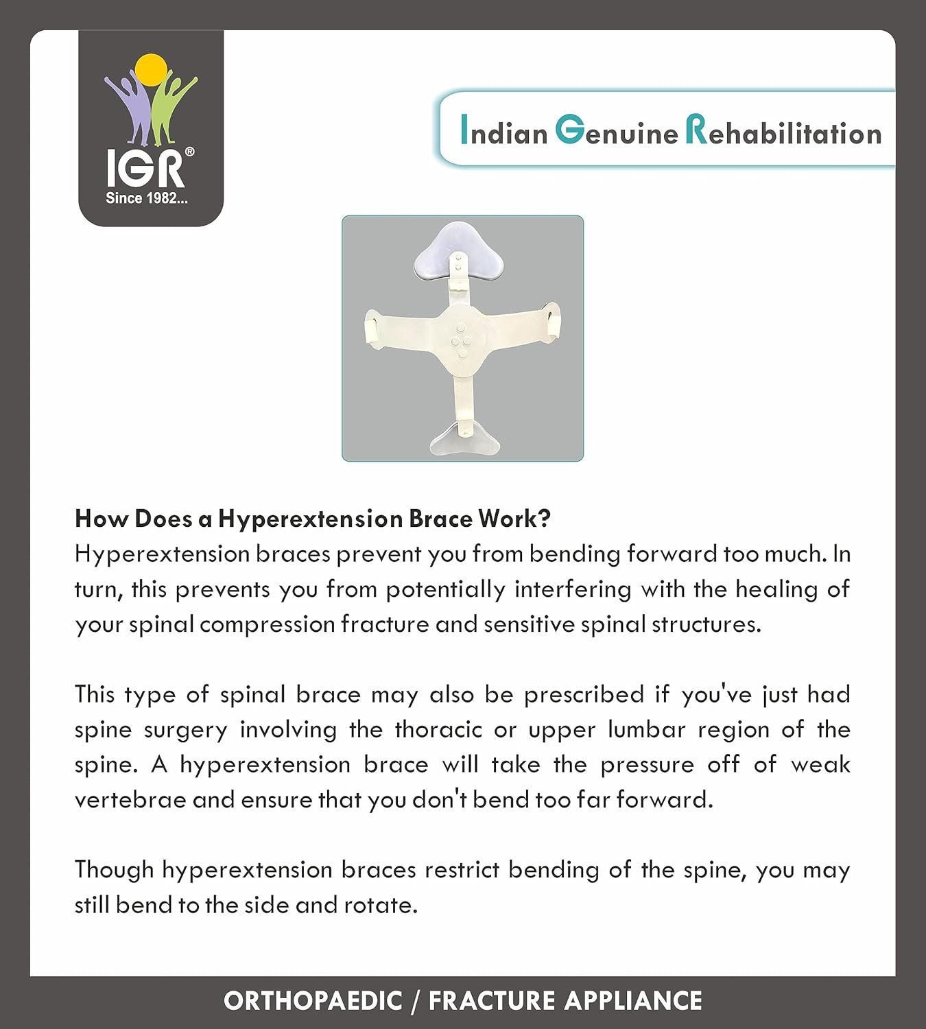 ASH BRACE (Hyper Extension Brace-GREY)-UNIVERSAL SIZE-ADULT - Image 6