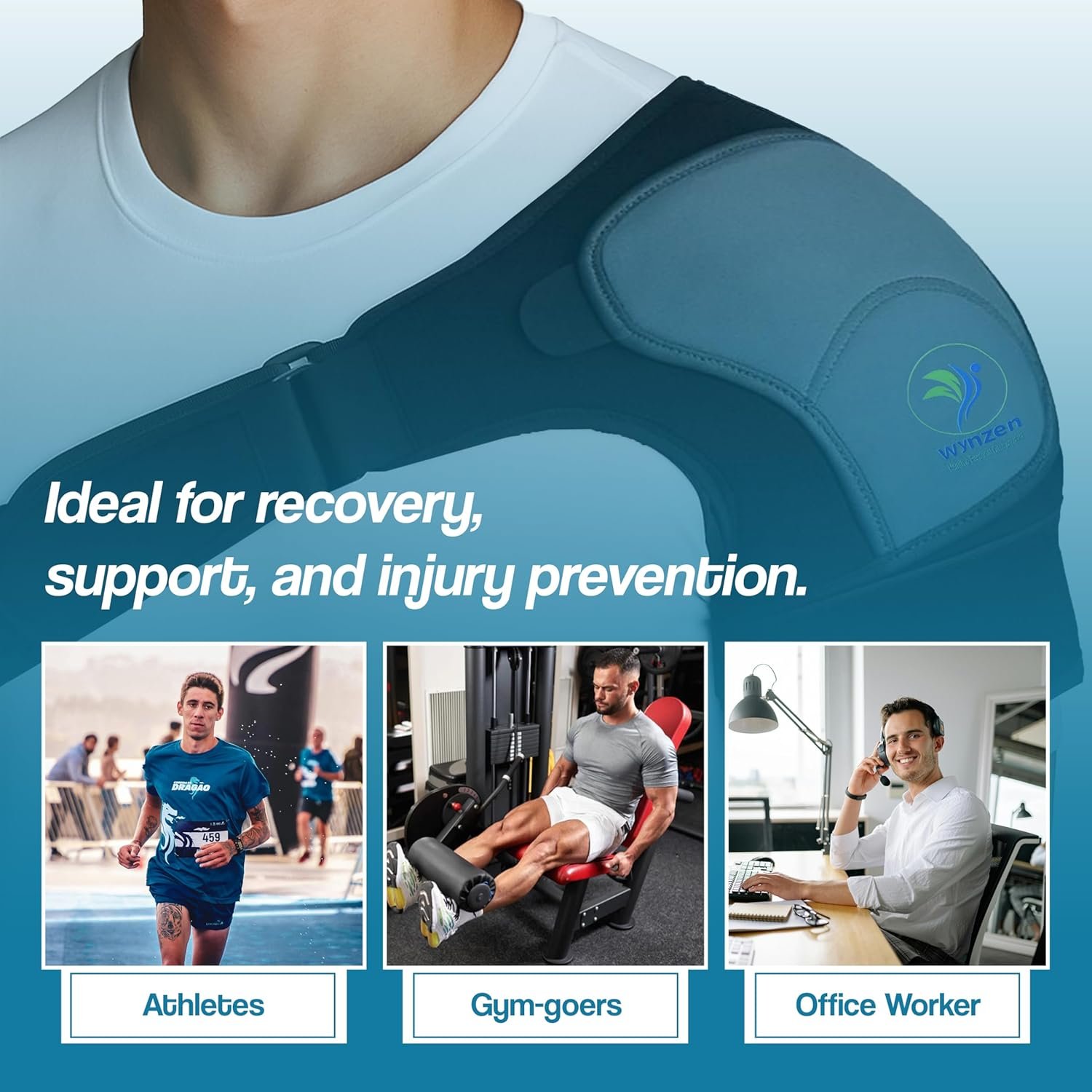 Shoulder Support Belt for Men and Women | Shoulder Pain Relief Products | Adjustable Shoulder Belt for Men | Comfortable Shoulder Support for Women - Image 3