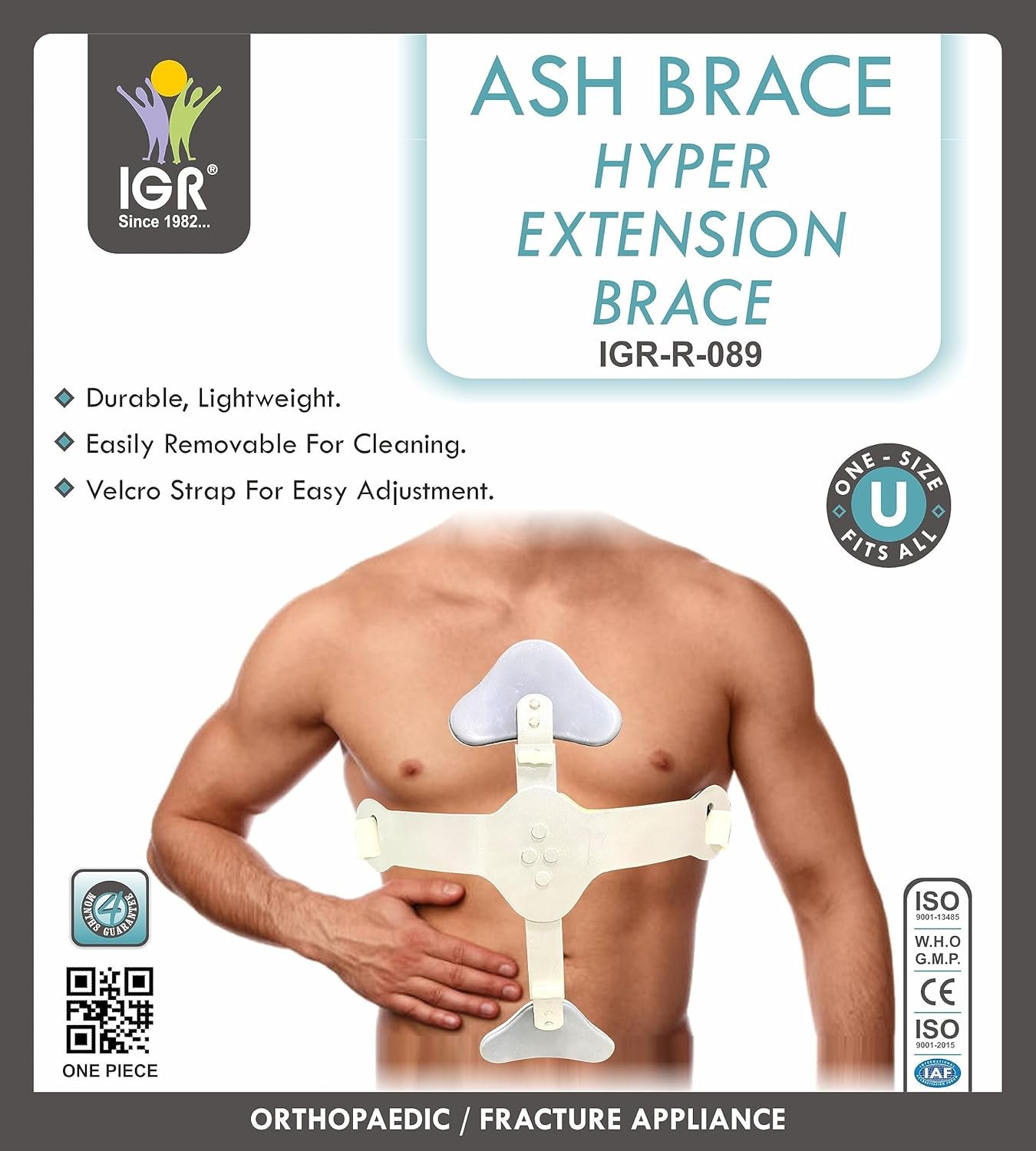 ASH BRACE (Hyper Extension Brace-GREY)-UNIVERSAL SIZE-ADULT - Image 2