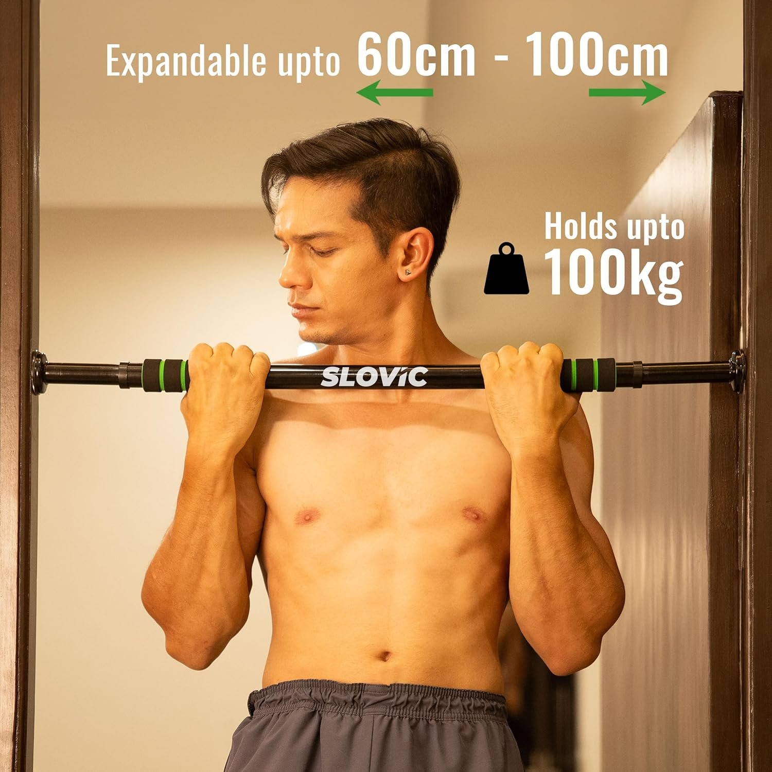 Pull Up Bar for Home Kids No Screw 100kg Adjustable - Image 6