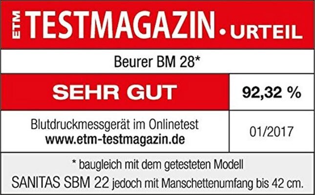 Beurer BM28 Blood Pressure Monitor with Adaptor (White) - Image 3