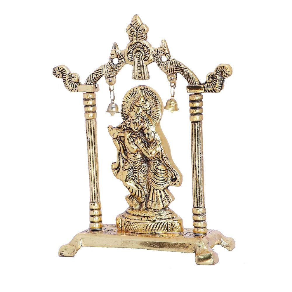 Radha Krishna Statue – Gold Plated Home & Office Decor - Image 4