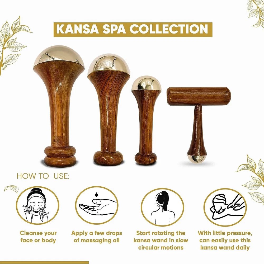 Kansa Wand Massager for Face Body Relaxation & Therapy - Image 2