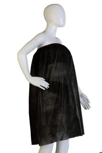Disposable Waxing Gown Non Woven Black–Salon Spa Use Unisex Set of 60 - Image 4