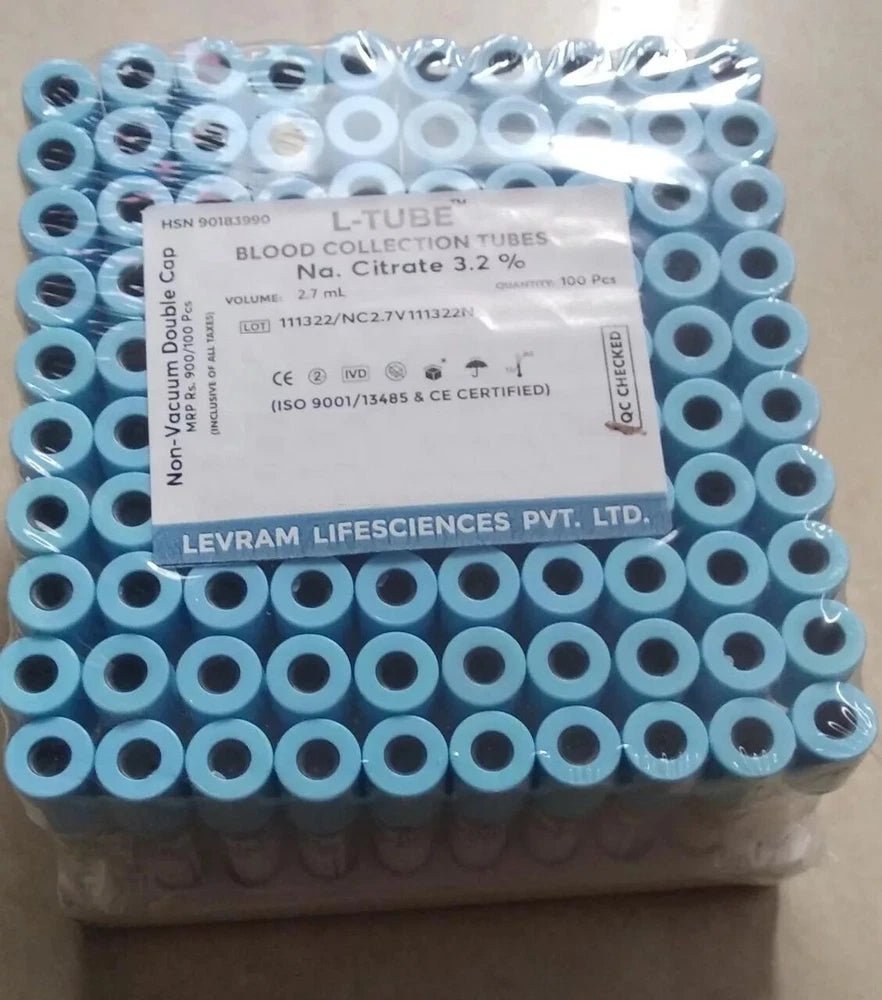 Sodium Citrate Tube Non Vacuum Double Cap Pack of 100 - Image 2