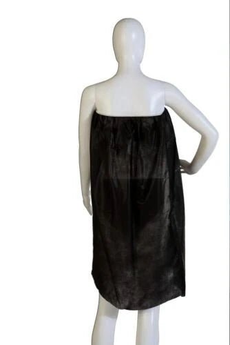Disposable Waxing Gown Non Woven Black–Salon Spa Use Unisex Set of 60 - Image 3