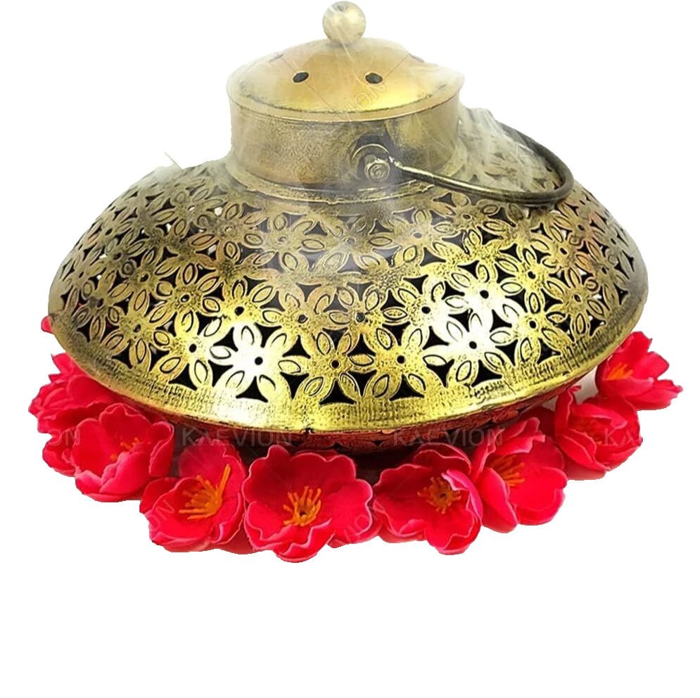 Dhoop Burner Holder Iron Antique Brass Wall Hanging - Image 4