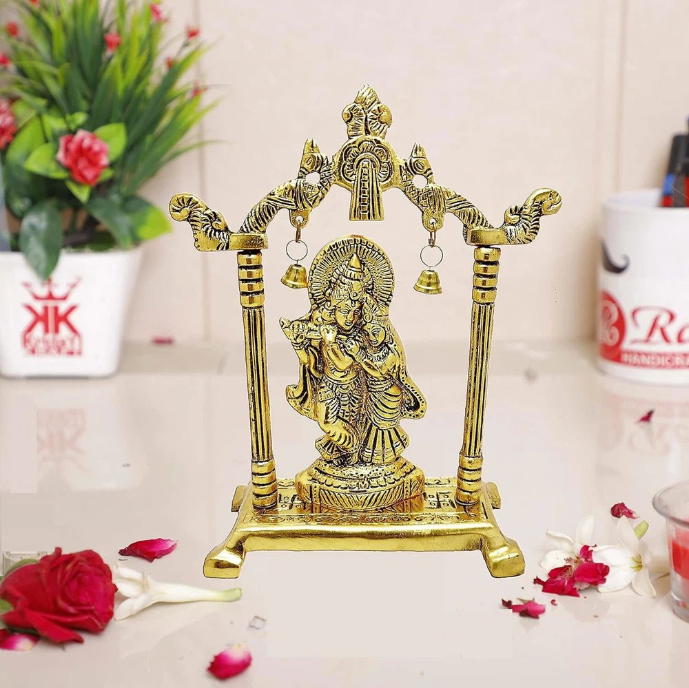 Radha Krishna Statue – Gold Plated Home & Office Decor - Image 5
